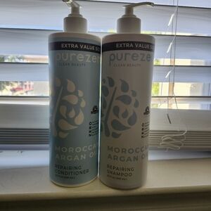 Pure Zero Moroccan Argan Oil Clean Beauty Shampoo + Conditioner Set
